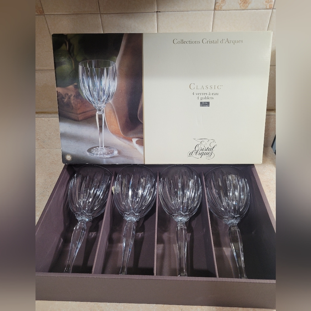 Vintagr 8.5" Cristal D'Arques CLASSIC Crystal Goblets